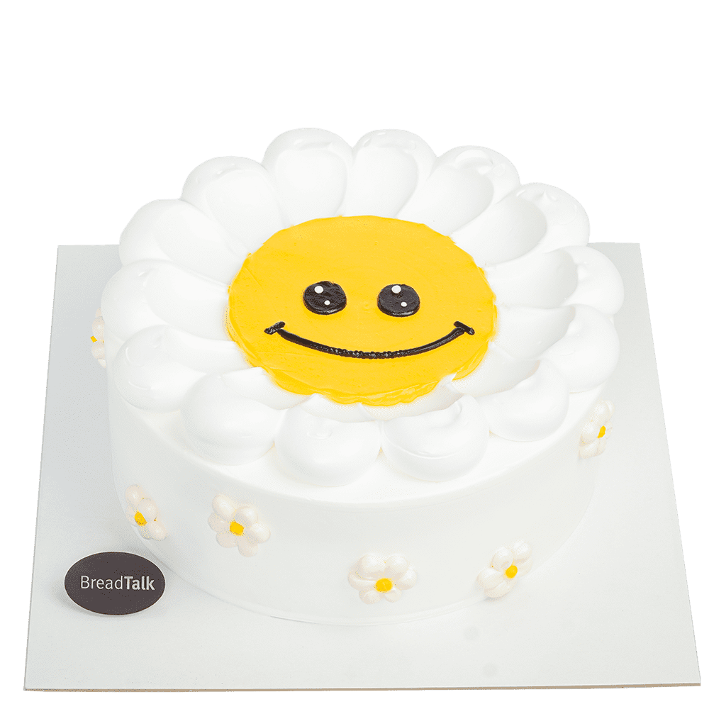 Korean Smile Flowers Minimalist Cake SG - River Ash Bakery
